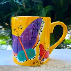 Vintage Laurel Burch Butterflies Mug